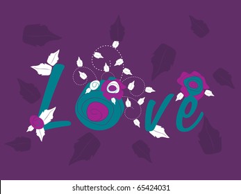 romantic vector illustration for love