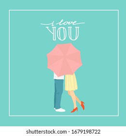 Ilustración vectorial romántica,Dibujo manual,Tarjetas de felicitación ilustraciones, saludos de día de San Valentín, ilustración vectorial de una pareja en amor.