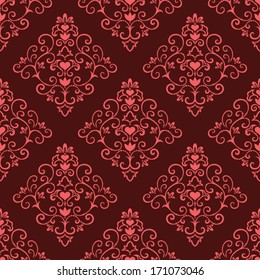 Romantic vector seamless pattern