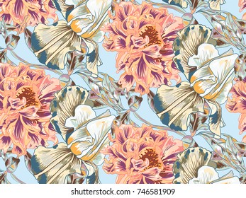 Romantic Vector Seamless Pattern