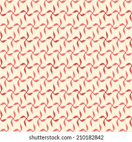 Romantic vector seamless pattern. Fond red and yellow colors. Endless texture can be used for printing onto fabric and paper or invitation. Abstract geometric shapes.