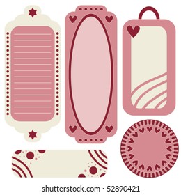 Romantic vector tags
