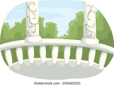 Romantic Vector Wedding Background Illustration