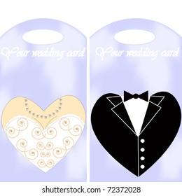 romantic vector wedding set