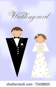 romantic vector wedding set for greeting card