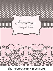 Romantic Vintage Card Design or package design 