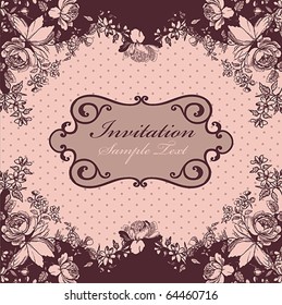 Romantic Vintage Card Design or package design