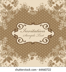 Romantic Vintage Card Design or package design