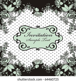 Romantic Vintage Card Design or package design