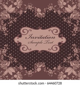 Romantic Vintage Card Design or package design