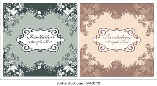 Romantic Vintage Card Design or package design