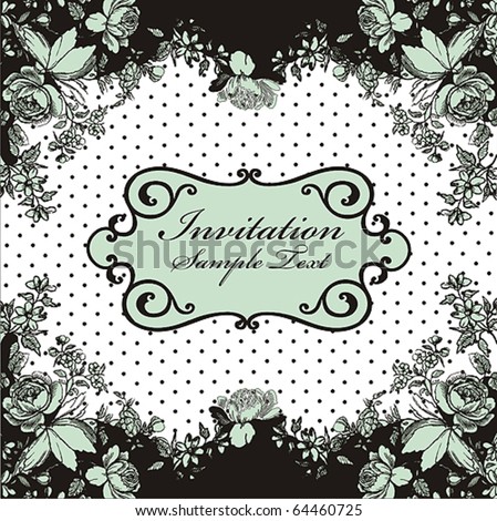 Romantic Vintage Card Design or package design