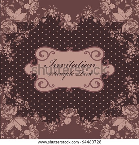 Romantic Vintage Card Design or package design
