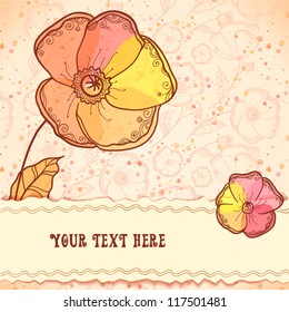 Romantic vintage flower card