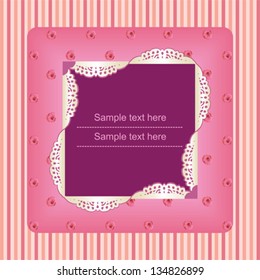 Romantic vintage frame with lace