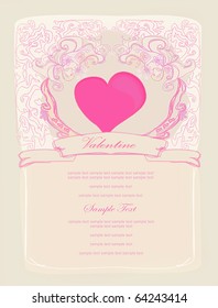 romantic vintage invitation