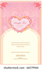 romantic vintage invitation