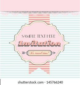 romantic vintage invitation card