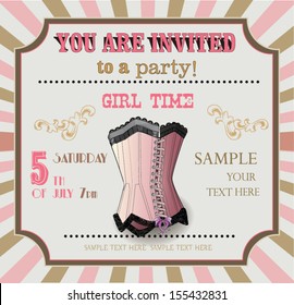 romantic vintage invitation card