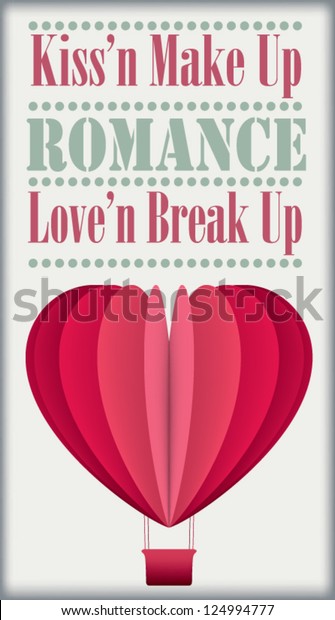 Romantic vintage postcard / banner /
invitation for Valentine's day / Engagement /
Wedding