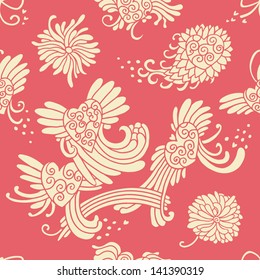 Romantic vintage seamless pattern