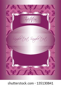 Romantic violet invitation card