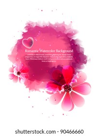 Romantic Watercolor Background
