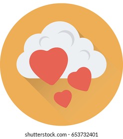 Romantic Weather Vector Icon 