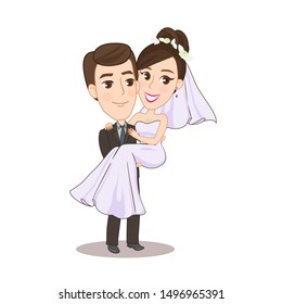 Romantic Wedding Couple  Character vector