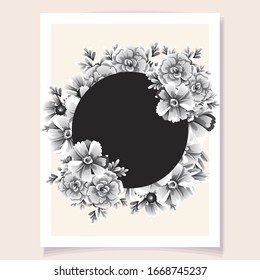Romantic wedding invitation card. Wedding, marriage, bridal, birthday, Valentine's day.