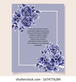 Romantic wedding invitation card. Wedding, marriage, bridal, birthday, Valentine's day.