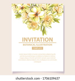 Romantic wedding invitation card. Wedding, marriage, bridal, birthday, Valentine's day.