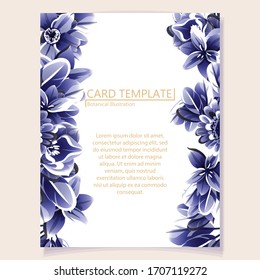Romantic wedding invitation card. Wedding, marriage, bridal, birthday, Valentine's day.