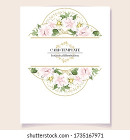 Romantic wedding invitation card. Wedding, marriage, bridal, birthday, Valentine's day.