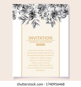 Romantic wedding invitation card. Wedding, marriage, bridal, birthday, Valentine's day.
