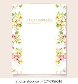Romantic wedding invitation card. Wedding, marriage, bridal, birthday, Valentine's day.
