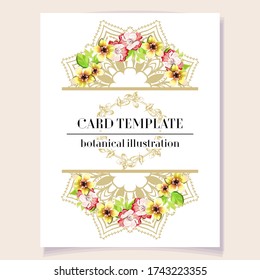 Romantic wedding invitation card. Wedding, marriage, bridal, birthday, Valentine's day.