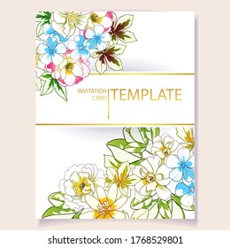 Romantic wedding invitation card. Wedding, marriage, bridal, birthday, Valentine's day.