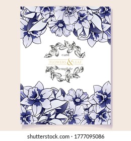Romantic wedding invitation card. Wedding, marriage, bridal, birthday, Valentine's day.