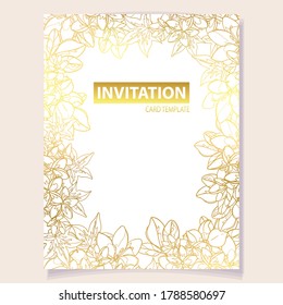 Romantic wedding invitation card. Wedding, marriage, bridal, birthday, Valentine's day.
