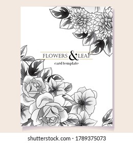 Romantic wedding invitation card. Wedding, marriage, bridal, birthday, Valentine's day.