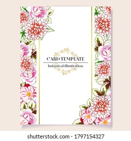 Romantic wedding invitation card. Wedding, marriage, bridal, birthday, Valentine's day.