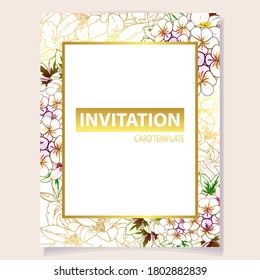 Romantic wedding invitation card. Wedding, marriage, bridal, birthday, Valentine's day.