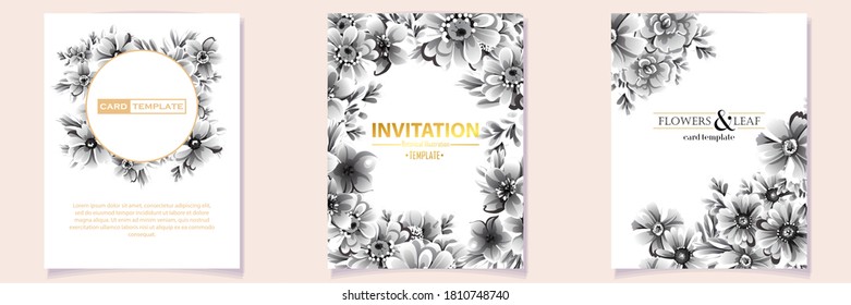 Romantic wedding invitation card. Wedding, marriage, bridal, birthday, Valentine's day.