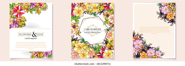 Romantic wedding invitation card. Wedding, marriage, bridal, birthday, Valentine's day.