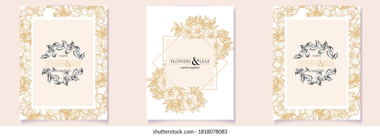 Romantic wedding invitation card. Wedding, marriage, bridal, birthday, Valentine's day.