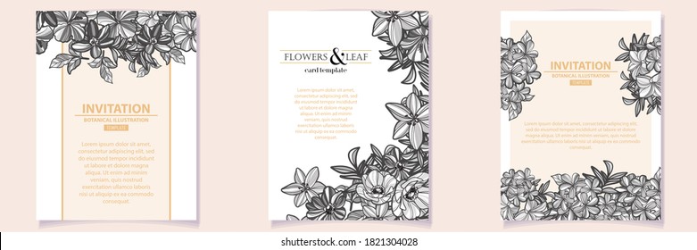 Romantic wedding invitation card. Wedding, marriage, bridal, birthday, Valentine's day.