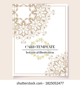 Romantic wedding invitation card. Wedding, marriage, bridal, birthday, Valentine's day.