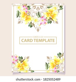 Romantic wedding invitation card. Wedding, marriage, bridal, birthday, Valentine's day.