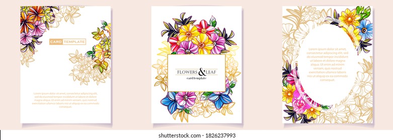 Romantic wedding invitation card. Wedding, marriage, bridal, birthday, Valentine's day.